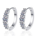 D VVS1 Hoop Moissanite Earrings for Women GRA Certified Brilliant Round Diamond Solid s925 Silver Plated 18k Earring