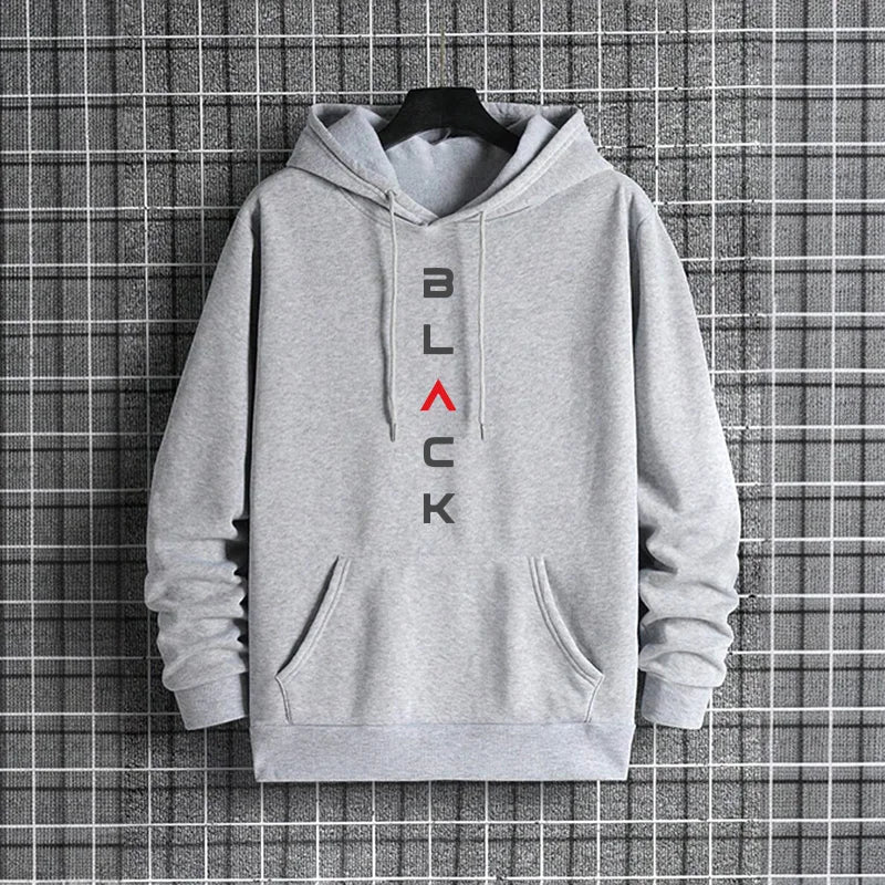 2025 New Arrival Men's Tracksuit Black Letter Print Sweatshirt + Pants Urban Causal Fashion Sportswear Fall/winter Sports Suit