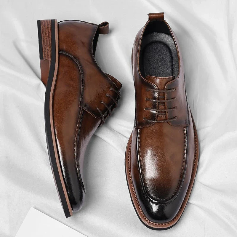 Men's Oxford Derby Dress Shoes Business Formal Casual Party Footwear Comfortable New Fashion Solid-Color Sneakers