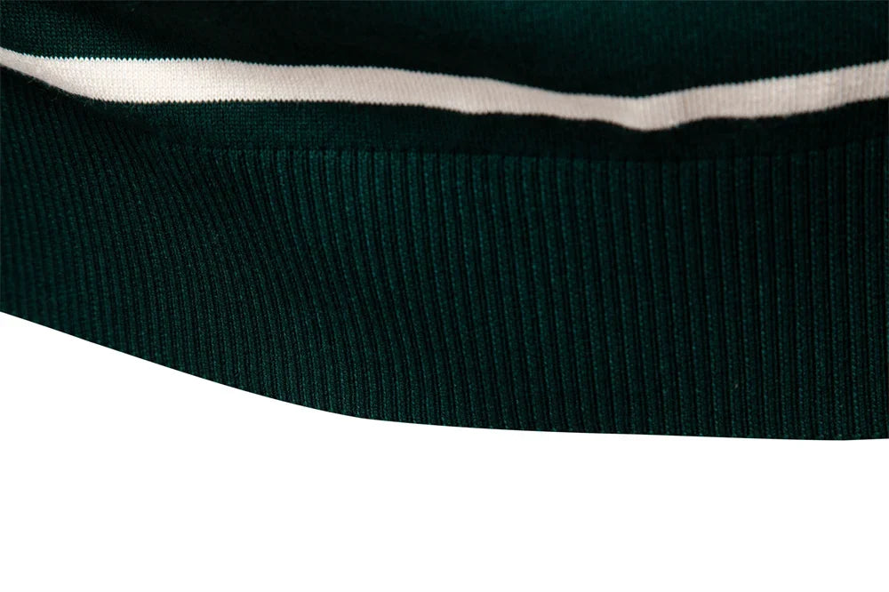 2025 Color Block Polo Men Striped Long Sleeve New Autumn Designer Social Business Premium T-shirts Male
