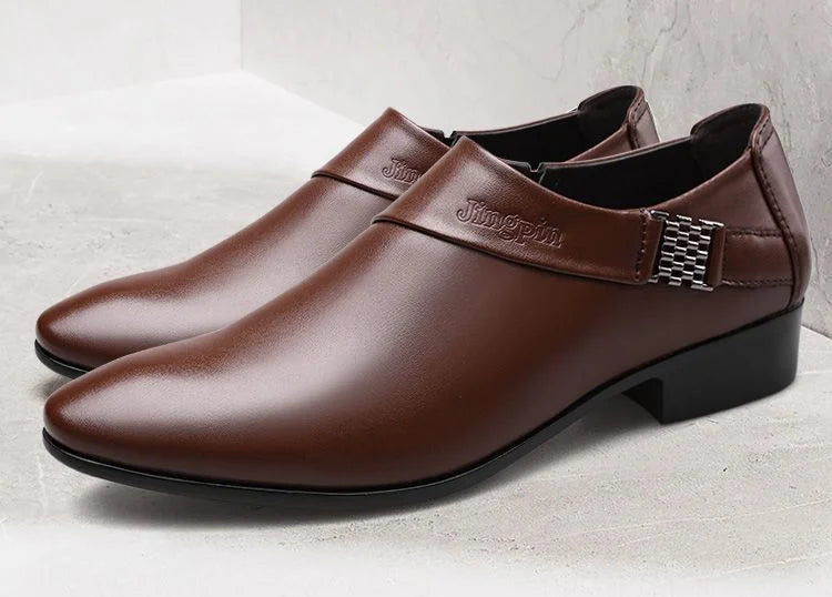 Leather Casual Pointed Toe Business Social Shoe for Men Elegant and Classic High Quality Fashion Dress Shoes Man Low Price Suit