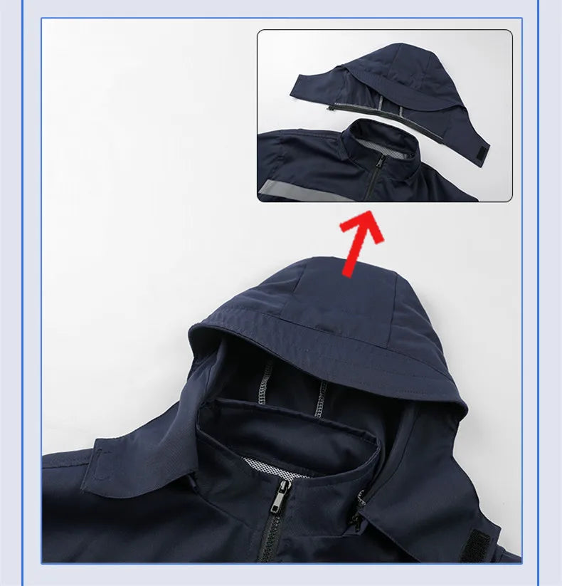 New Casual Loose Cooling Electric Fan Air Conditioning Suit Men Construction Site Outdoor Work Suit With 4 Fans Cooling Coat