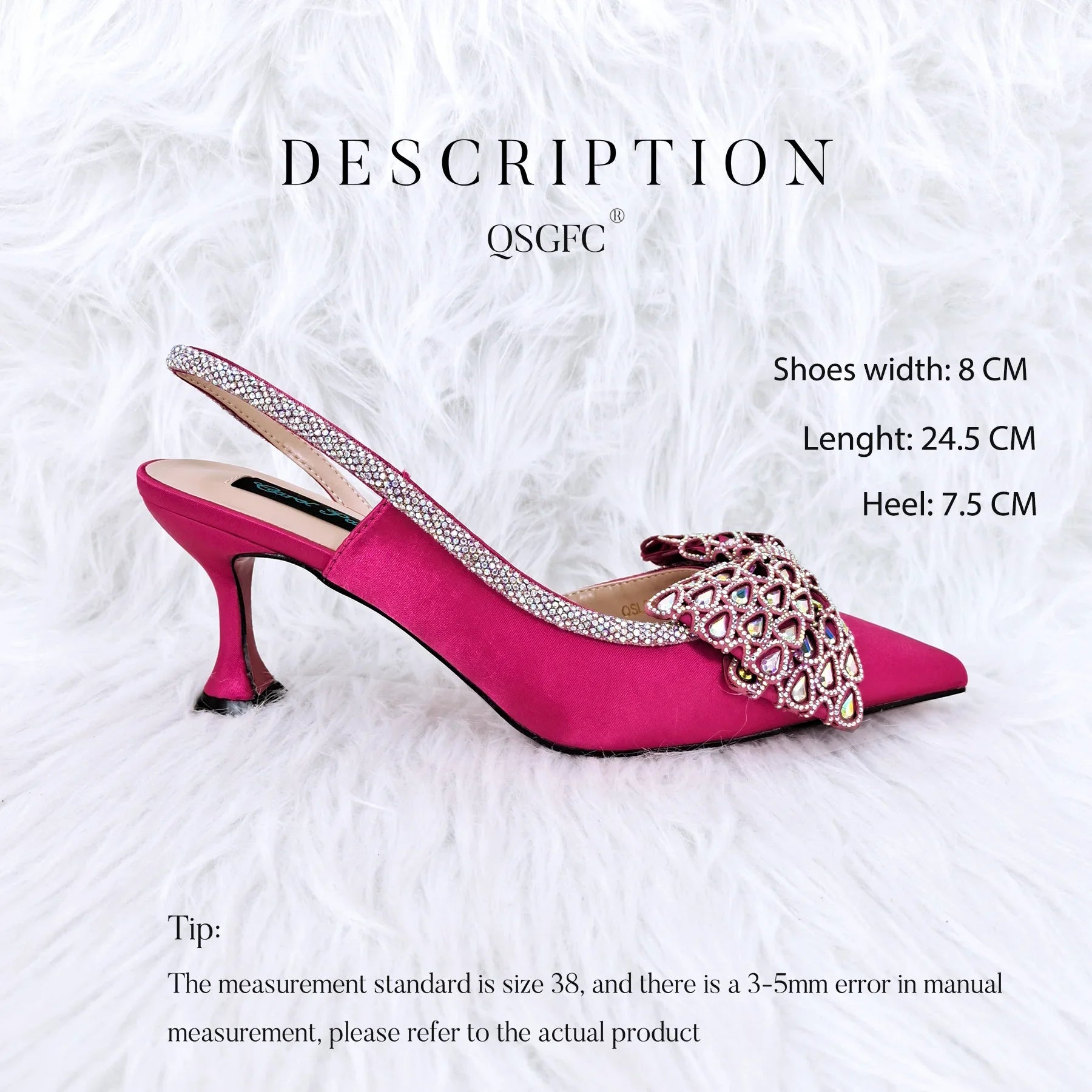 princess style  Young Girl Rhinestone-encrusted Bag & Comfortable  High Heels