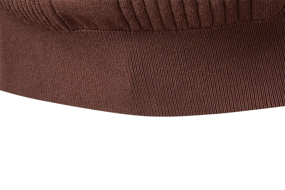 New Top Button Down Polo Shirt Men Solid Color Long Sleeve Fall Winter Luxury Warm Touch Business Casual Mens Sweatershirt