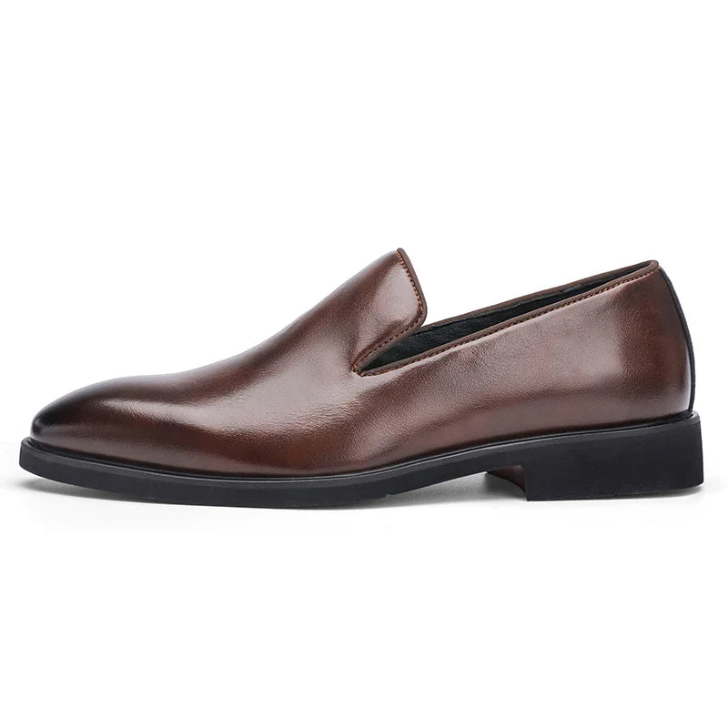Italian brand mens Loafers Men's brown daily soft sole red sole patent leather shoes Outdoor business dress shoes big size：38-48