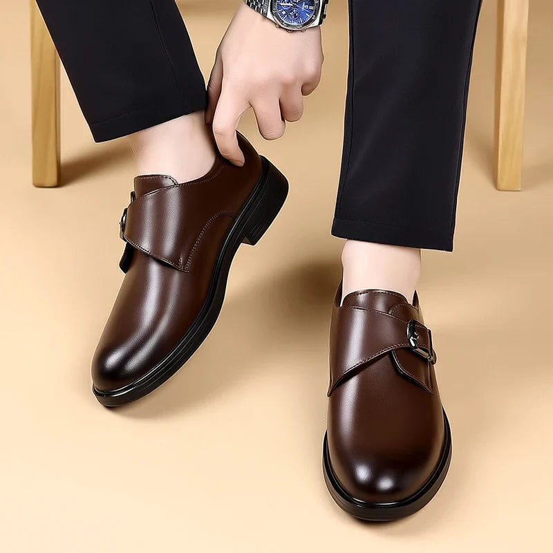 Classic Leather Men Loafers Fashion Man Casual Shoes Outdoor Slip on Flats Non-Slip Driving Shoe Business Moccasins Oxford Shoes