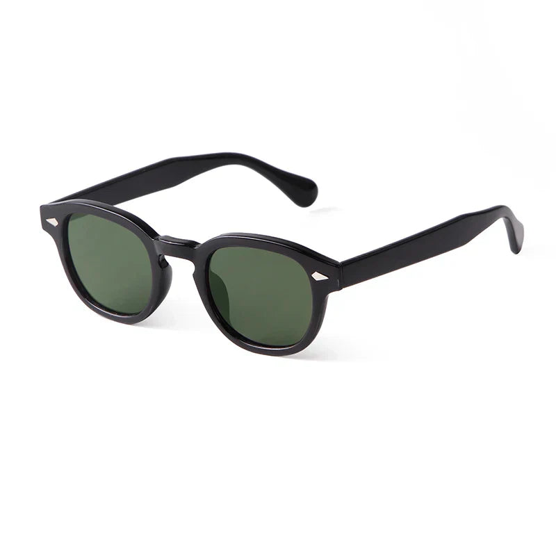 Fashion Transparent Blue Round Sunglasses Women Men 2024 Retro Rivet Tortoise Small Square Sun Glasses UV400 Lunettes De Soleil