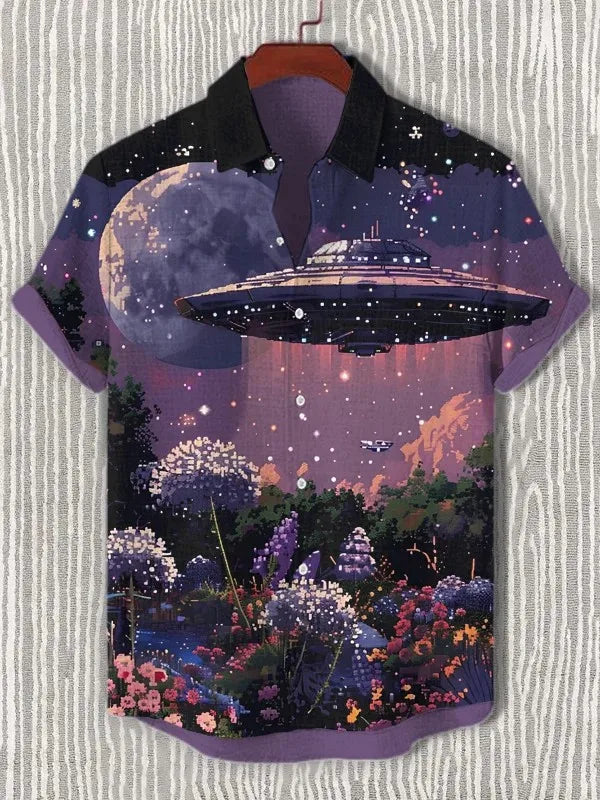 Men's Hawaiian Graphics Shirt Short Sleeved Button Down Shirt