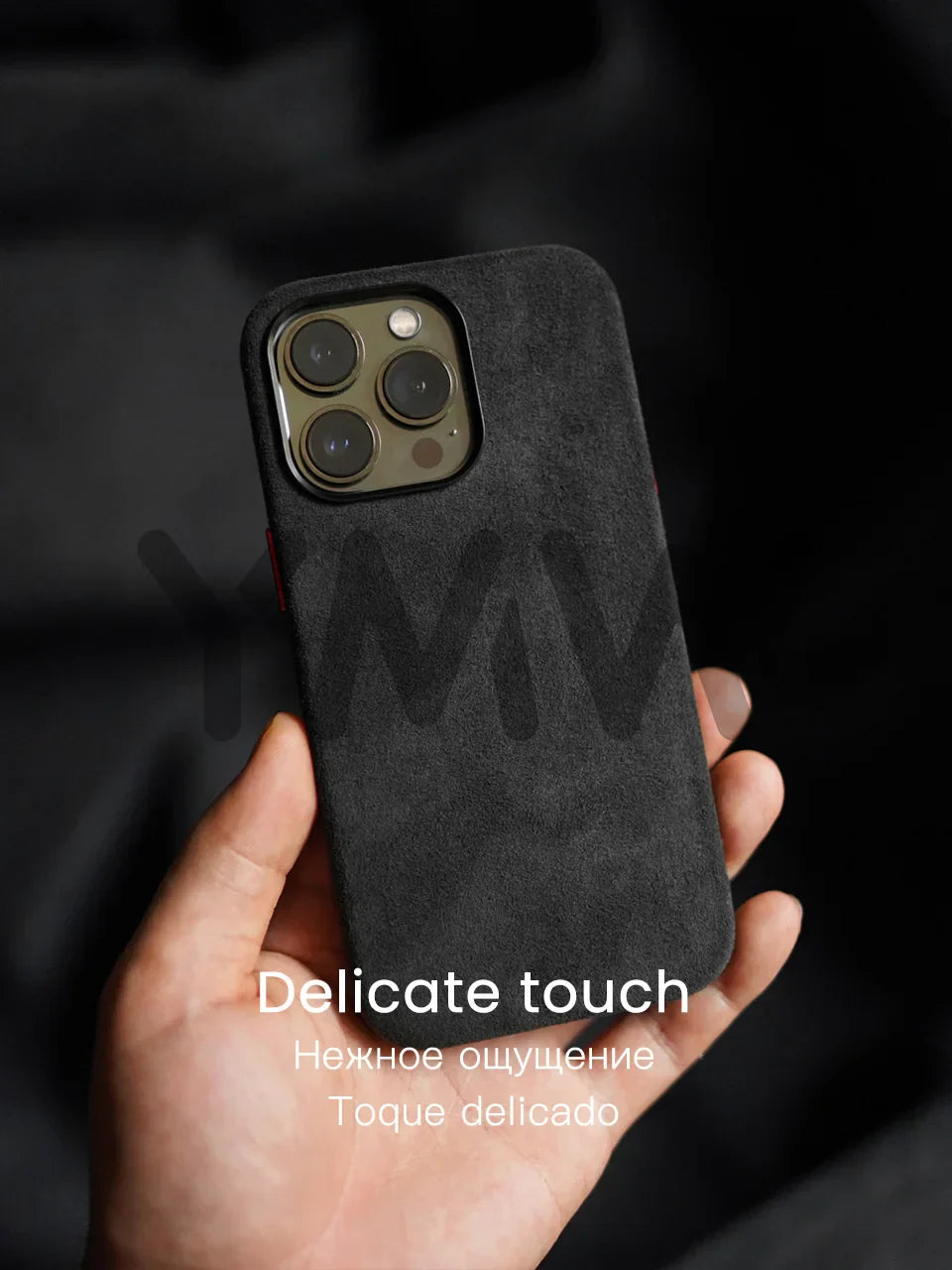 Magnetic ALCANTARA Case for iPhone 17 16 Pro Max 15 14 Luxury Suede Leather Supercar Phone Cases Camera Button Cover