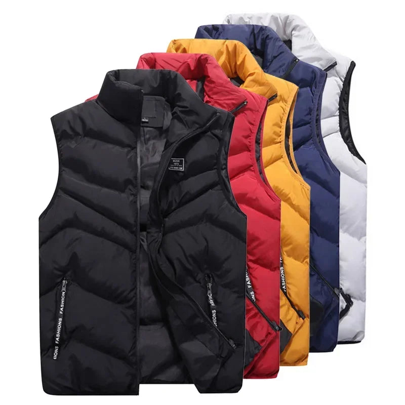 8XL 7XL Plus size vest men Brand Men Jacket Sleeveless Vests Winter Jackets man Casual Coats Men's Vest Cotton Thicken Waistcoat