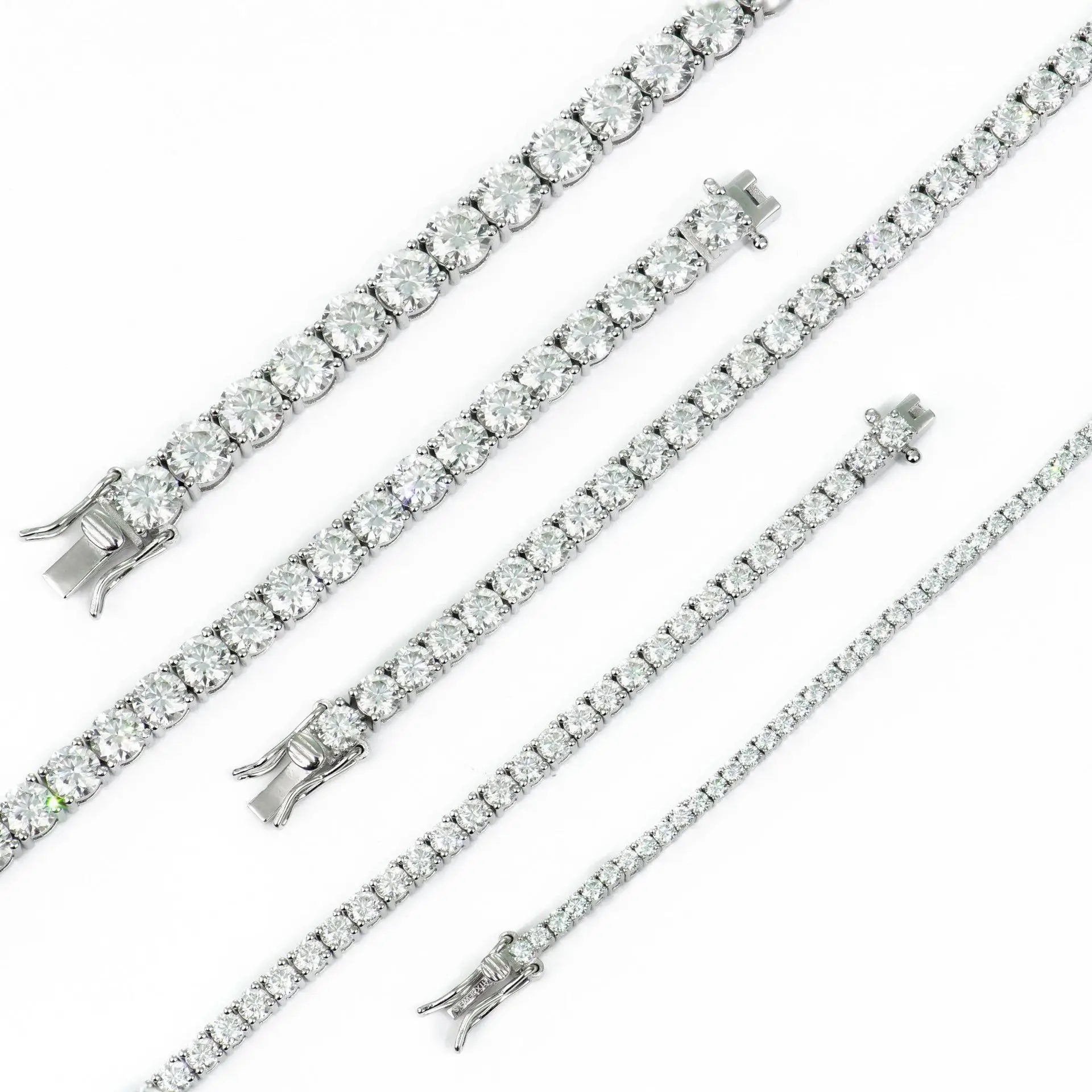 Certified GRA Moissanite Tennis Necklace 3/4/5/6mm Solid 925 Sterling Silver Diamond Tennis Necklaces for Women Man