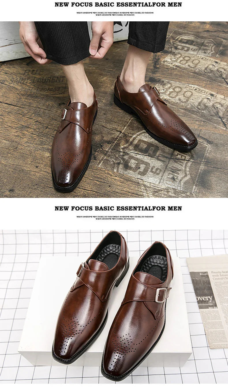 Leather Shoes For Man Loafers Casual Fashion Business Formal Shoes wedding Big Size Designer Shoes High Quality