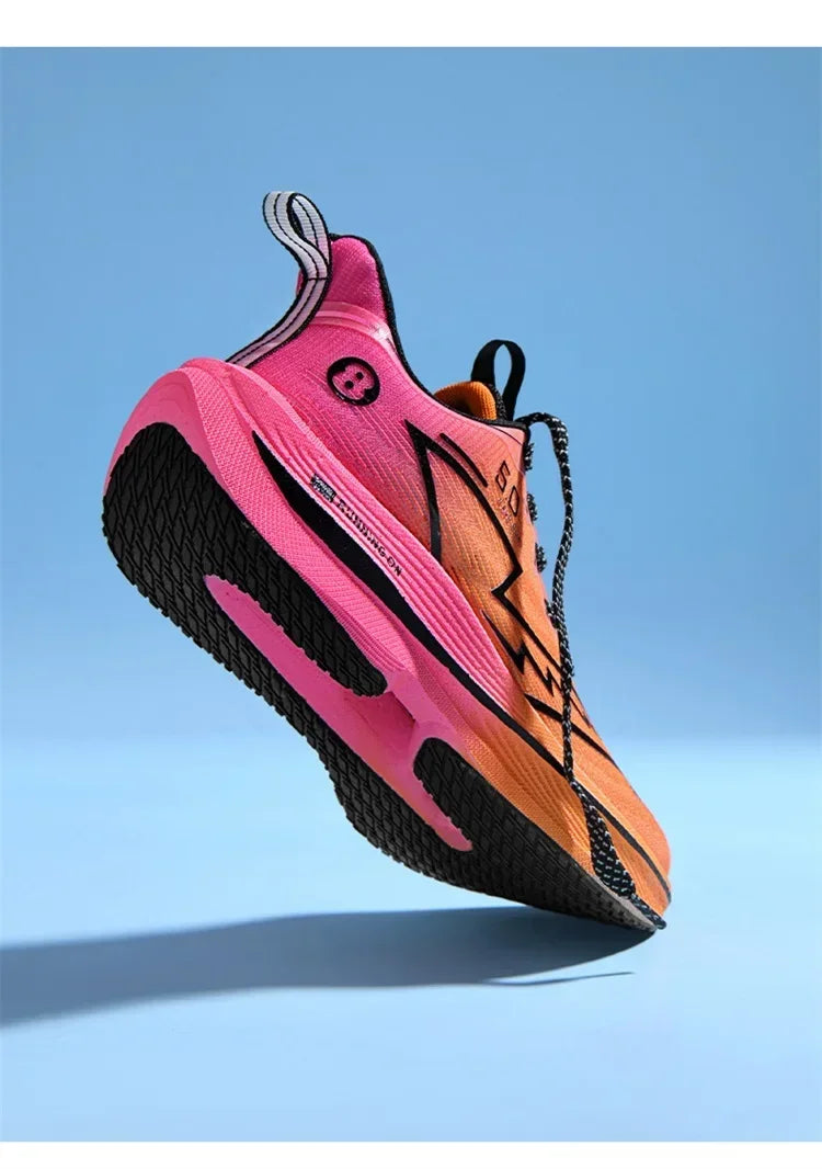 Men's Carbon Plate Running Shoes Soft Cushion Shock Absorbing Sports Shoes Unisex Sneakers Light Anti-Slip Training Shoes