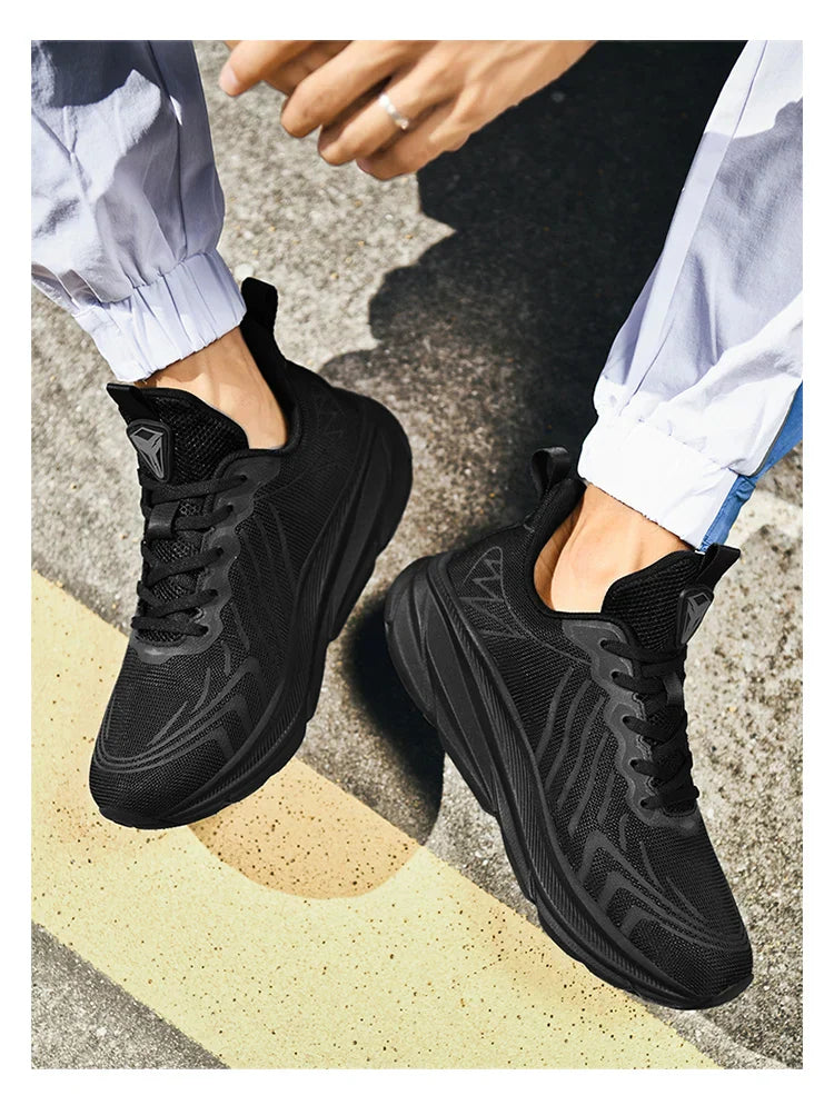 Carbon Plate Air Cushion Running Shoes for Men Soft Chunky Sneakers Women Daily Commuting Shoes Outdoor Casual Walking Shoes