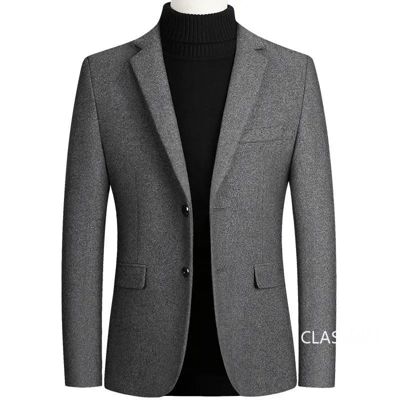 New Spring Men Cashmere Blazers Suits Jackets Business Casual Wool Suit Coats Quality Male Slim Fit Blazers Jackets Coats 4XL