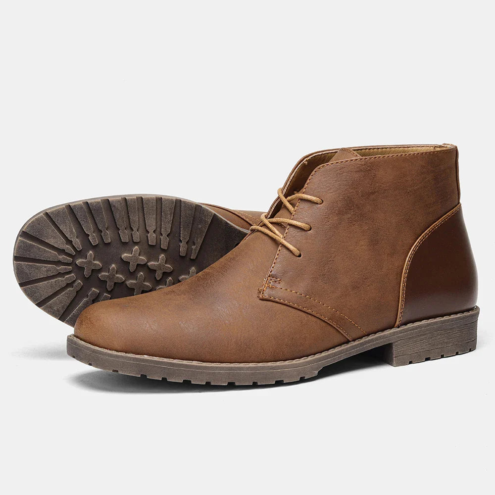 Retro American Style Men Desert Boots Ankle Boots Vintage Casual Leather Boots for Men