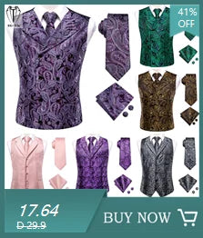 High Quality Silk Mens Vests Pink Gray Floral Waistcoat Tie Hanky Cufflinks Brooch Set for Men Suit Wedding Office Gift