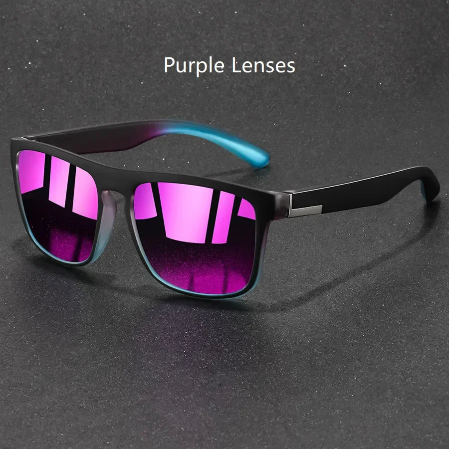 Fashion Vintage Square Sunglasses Men Women Fishing Driving Man Luxury Brand Designer Sun Glasses Anti-Glare Retro Eyewear UV400