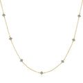 3mm Moissanite Diamond Necklaces for Women Dainty 18k Gold Plated/925 Sterling Silver Neck Chain Female Trendy Jewelry