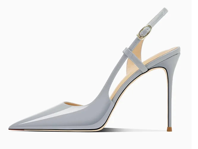 2025 Summer New Side Leakage Hollow Back Tripping High Heel Sandals Black Sexy OL Style Large Shoes 33-46