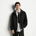 Jacket Men Loose Fit Stand Collar Youth Style 2025 Autumn Winter Minimalist Fashion Casual Coat