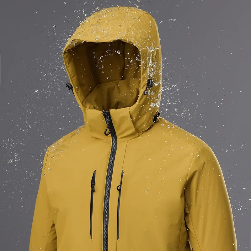 Unisex Waterproof Fleece Jackets Winter Windproof Thermal Windbreaker Men Women Hiking Camping Skiing Climbing Raincoat