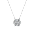 Real D Color Flower Full Moissanite Jewelry Sets for Women 925 Sterling Silver Diamond Pendant Necklace Stud Earrings Jewelry
