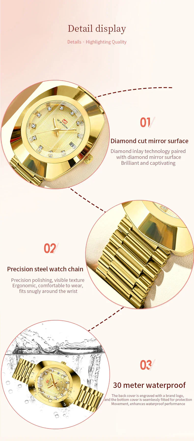 2024 New Women Oval Watch 34mm Stainless Steel Quartz Movement Brand Luxury Water Diamond Gold Black Casual Dress Banquet Watch