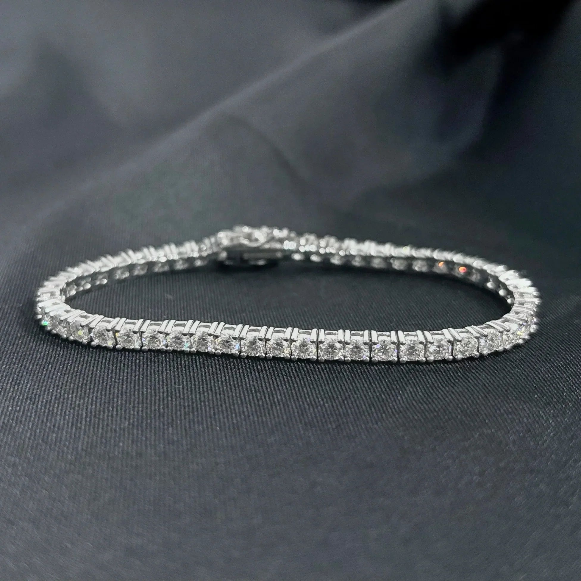 Full Moissanite Tennis Bracelet 925 Silver Plated 18k Gold for Women Man Wedding Party Fine Jewelry Can Pass Diamond Test