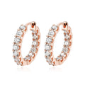 100% 925 Sterling Silver Real 2.6ct Moissanite Earring Hoops For Women Sparkling Wedding Party Luxury Fine Jewelry Gift