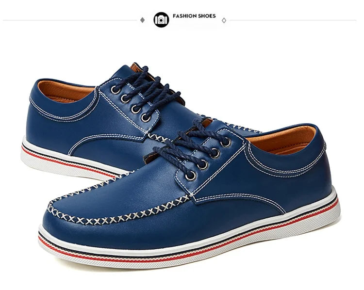 Men's casual business shoes flat shoes men's shoes handmade casual shoes British business people dress casual shoes plus size 47
