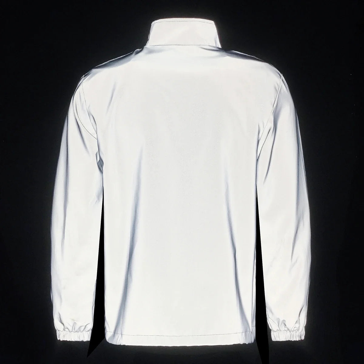 Spring New Men's Reflective Jacket Outdoor Night Running Cycling Windproof Safety Bright Fashion Stand Collar Casual Coats