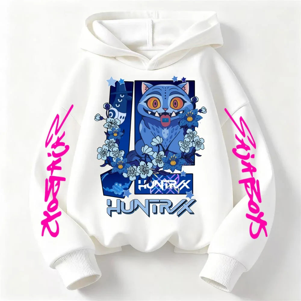 ملابس رياضية للأطفال لعام 2025 Kpop Devil Hunter Derpy Tiger Hoodie ملابس رياضية للأولاد والبنات بغطاء للرأس