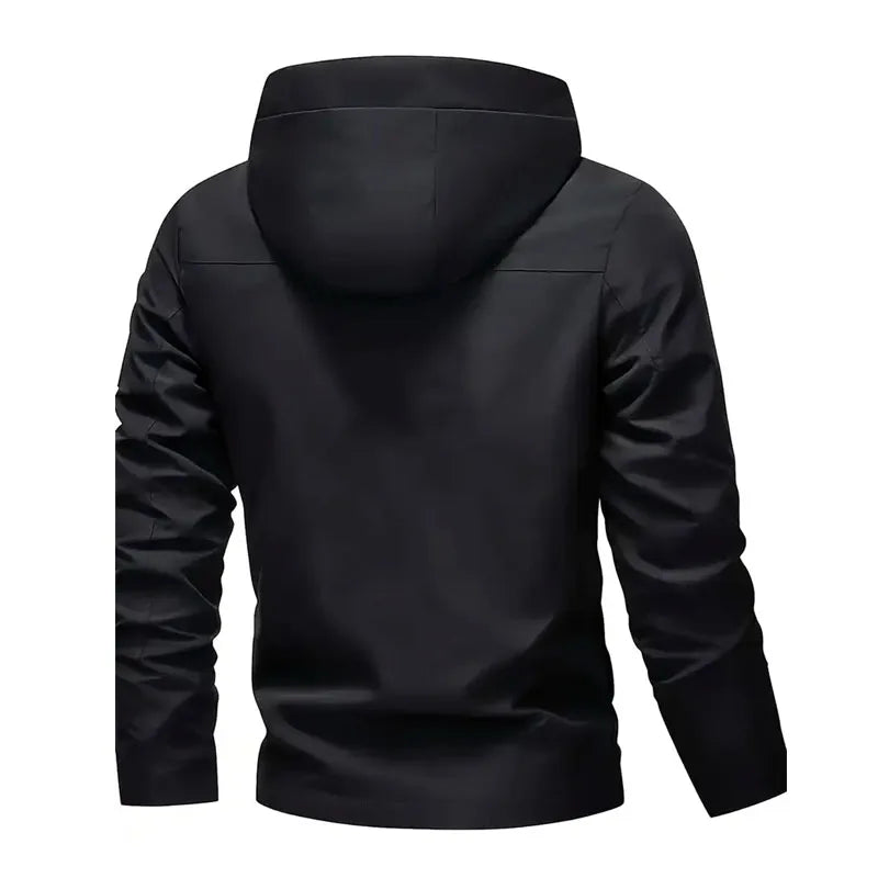 2026 Men's Waterproof Raincoat Hooded Lightweight Cycling Jacket Street Style Hiking Windproof Outdoor Leisure