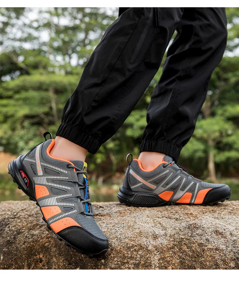 Men Women Hiking Shoes Waterproof Outdoor Trainers Lace-up Climbing Trekking Sneakers Mountain Walking Hunting Tactical Sneakers