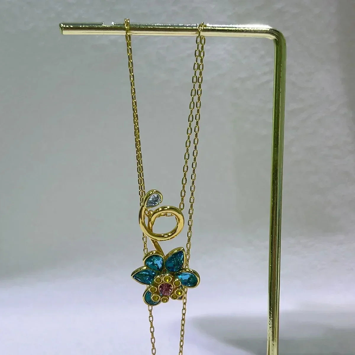 Original Jewelry Set New Color Flower Crystal Boutique Irregular Earring Exquisite Necklace Ring Bracelet Wedding Gift for Women