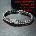 5*7mm 1ct Emerald Cut Moissanite Bracelets For Women Man S925 Silver Lab Diamond Bracelet Wedding Party Fine Jewelry