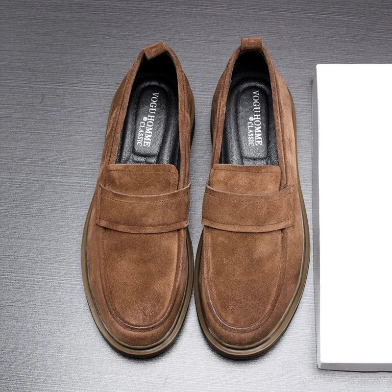 Classic Soft Cowhide Mans Loafers Spring Luxury Genuine Leather Comfortable Fashion British Outdoor Leisure Driving Shoes Man