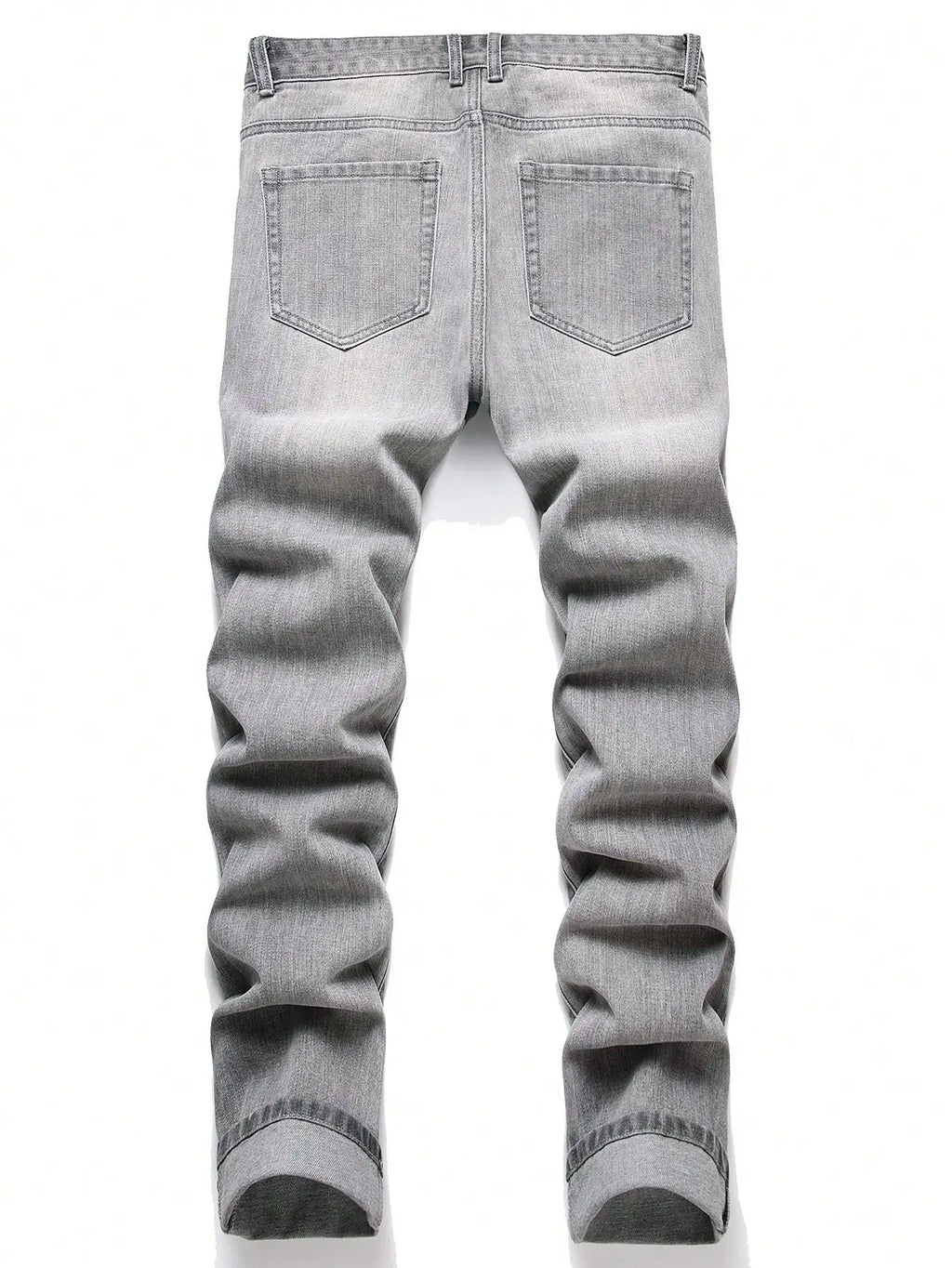 1pc Men's Slim Denim Pants, New Trend Party Street Style, Pocket Jeans, Suitable for Daily Wear for Couples in All Seasons