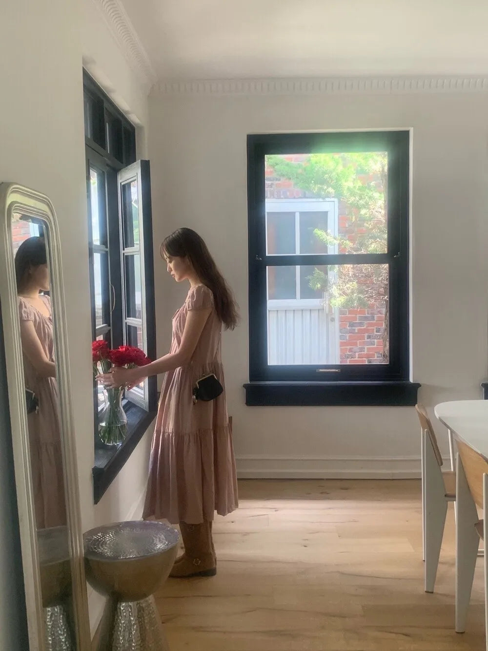Spring 2025 Chic A-Line Dr Korean Sle Long Svel Women's Faionable Gown Ele Personali Commute Suitable Dr