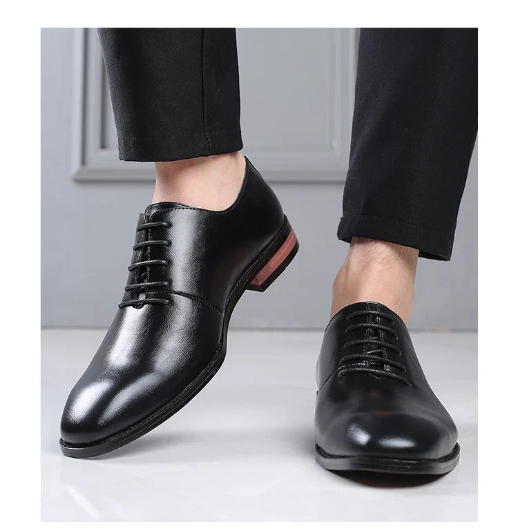 Fashion Business Dress Men Shoes Classic Leather Men's Formal Shoes Comfortable Slip On Dress Shoes Men Oxfords Size 47 48