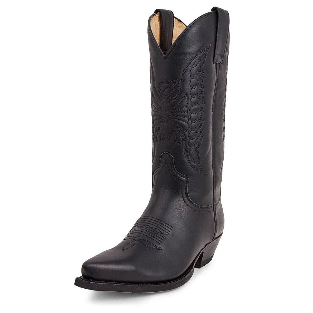 Men Cowboy Winter Leather Shoes