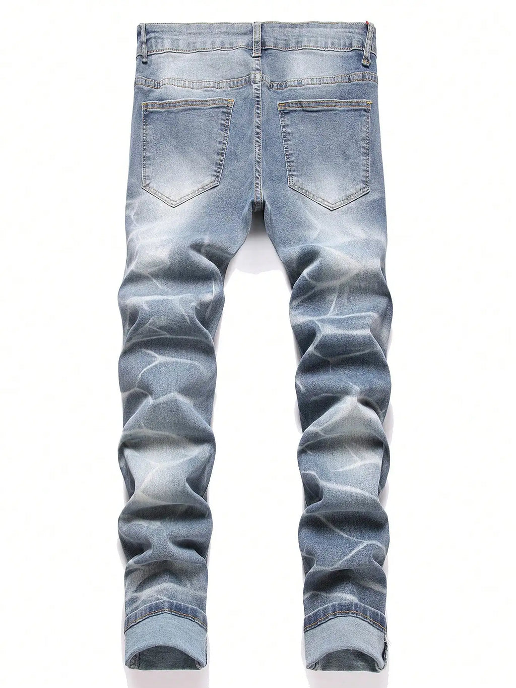 Fashion Men's Jeans Pants Stretch Dark Blue Skinny Jeans For Men Casual Slim Fit Denim Pants Korean Style Male Trousers Jeans