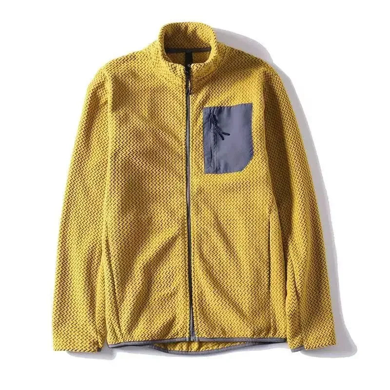 2026 Outdoor Men's Fishing Mountain Climbing Travel Sports Rock Climbing Hunting Camping Shooting Wool Stand-up Collar Jacket