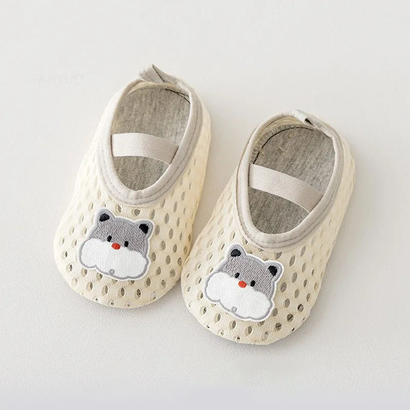 Spring Summer Newborn Baby Socks Shoes Cartoon Children Anti Drop Toddler Shoe Soft Sole Anti Slip Boys Girls Kids First Walkers