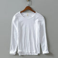 New  Autumn Solid Color Long-sleeved T-shirt Men's Casual Bottoming T-shirt Male Cotton Crew Neck T-Shirt