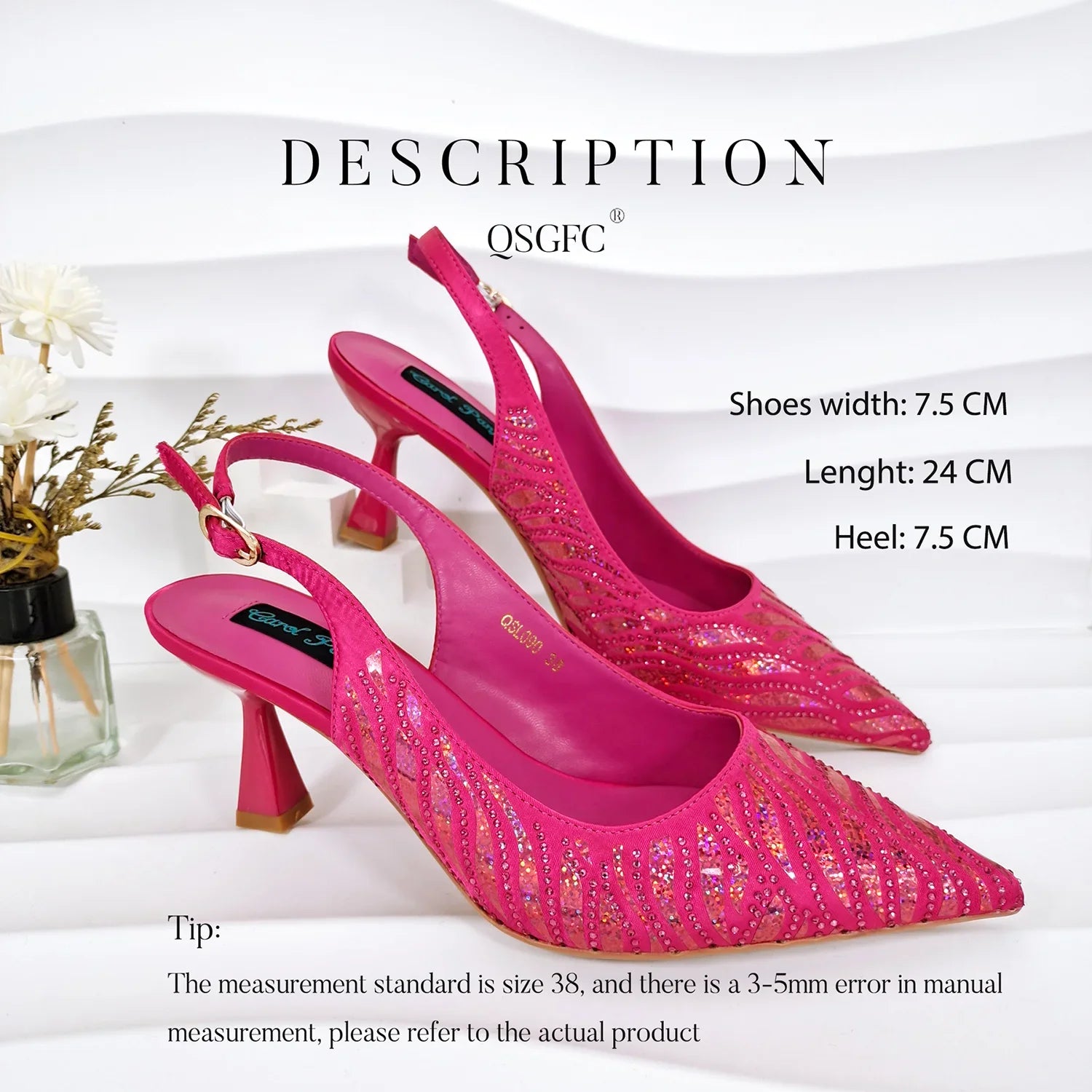 Fashion Shoes Matching Bag Set Decorated with Crystal Ladies Wedding Party