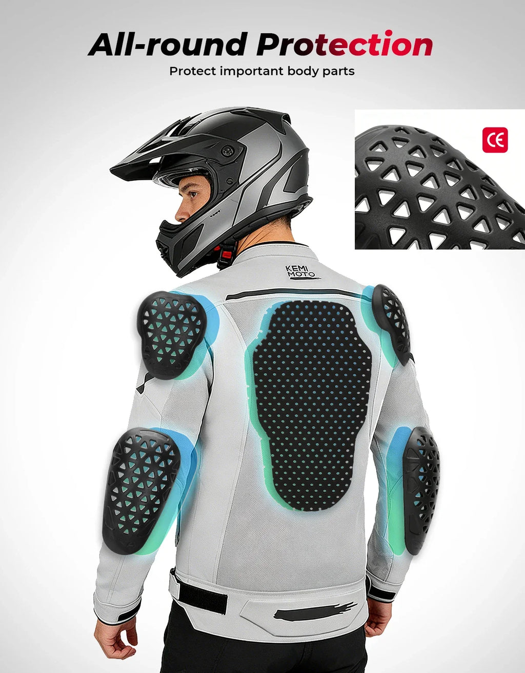 Men's Motorcycle Jacket Summer Soft Mesh  CE Certified Protector Gear Breathable Riding Cycling Outfit