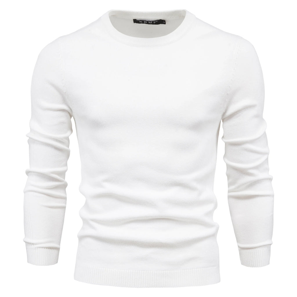 2021 New Winter Thickness Pullover Men O-neck Solid Color Long Sleeve Warm Slim Sweaters Men Men's Sweater Pull Male Clothing