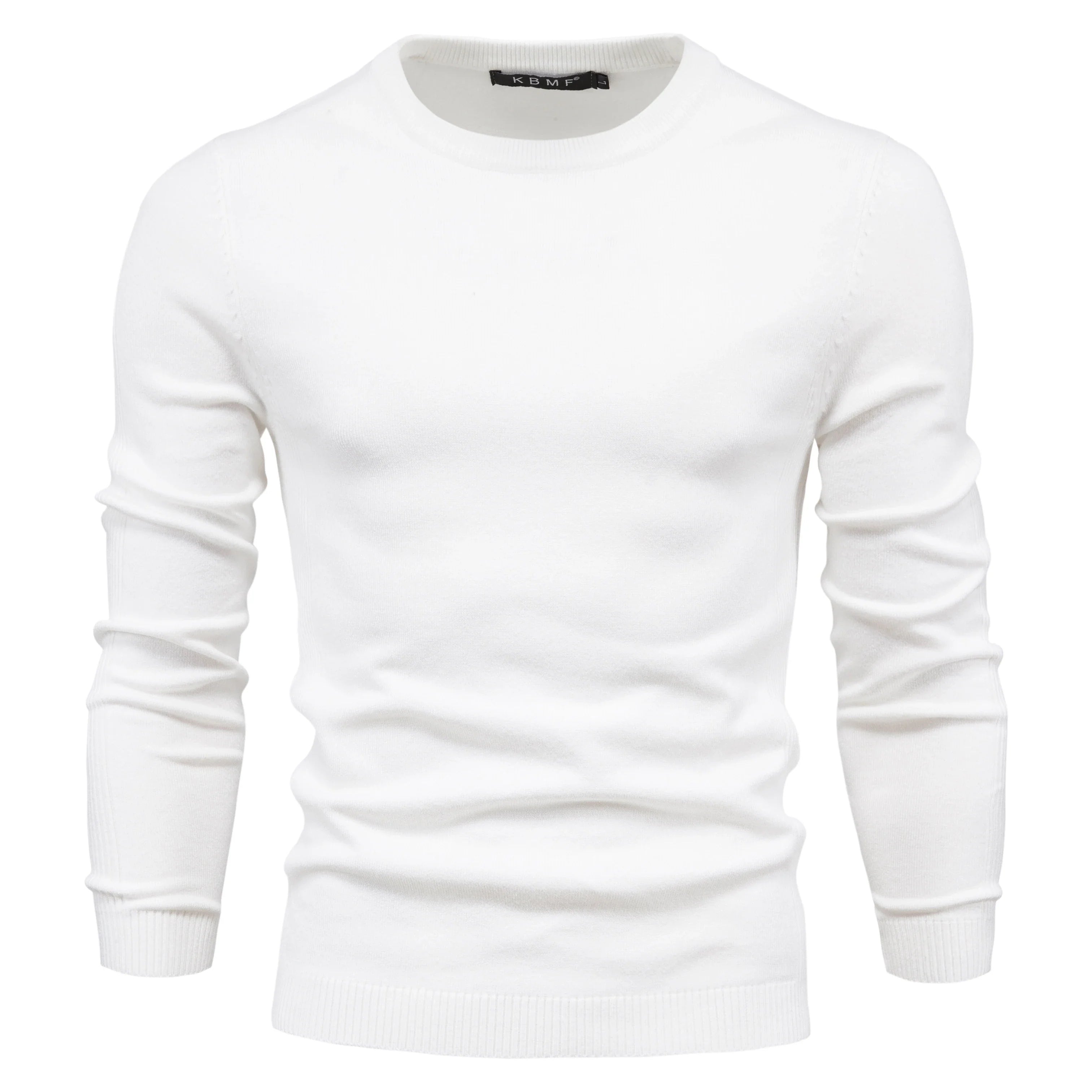 2021 New Winter Thickness Pullover Men O-neck Solid Color Long Sleeve Warm Slim Sweaters Men Men's Sweater Pull Male Clothing